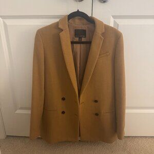 Banana Republic Size 6 Tan Jacket Double Breasted Wool Blend Coat Camel